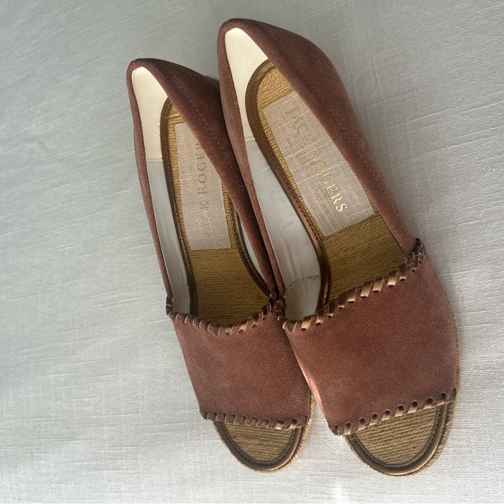 Jack Rogers Brown Suede Espadrille wedges